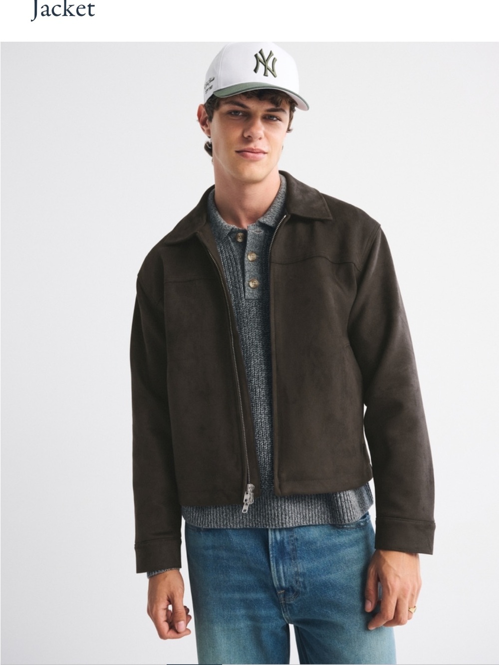 Mens Abercrombie and Fitch Suede Trucker jacket